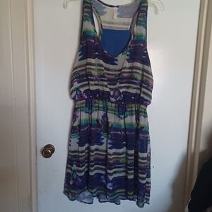 Women Size XL Abstract Sleeveless Dress by Xhiliration
